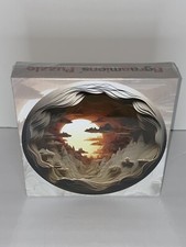 Bgraamiens Brain Game 3D Visual Dawn inside Cave 1000 Pieces Puzzle Round Circle