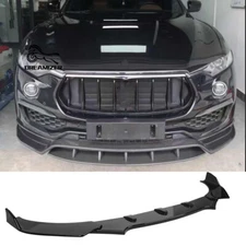 Gloss Black Front Bumper Lip Spoiler Splitter Chin Body Kit For Maserati Levante