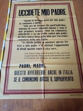 manifesto politico poster democrazia cristiana dc propaganda anti comunisti pci