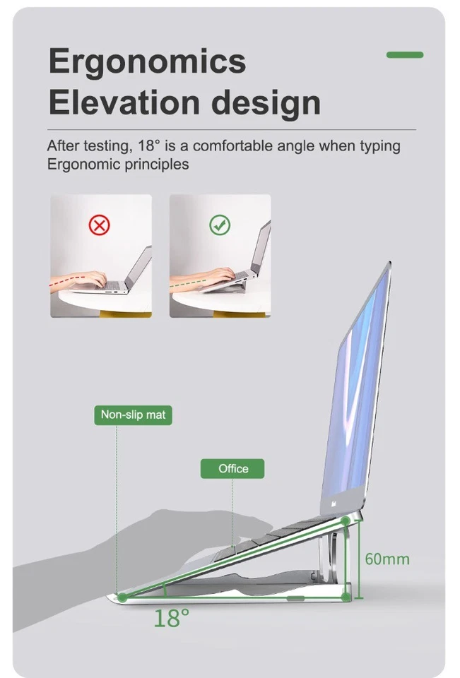 Fashionable Glasses Design Laptop Stand Foldable Lightweight Laptop Holder - Image 2 of 4