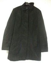 Lands End Womens Wool Blend Parka Black Uk 14 Js191 Ff 05