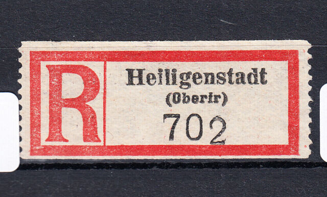 63148) Dt Reich Reco-Zettel Heiligenstadt (Oberfr)