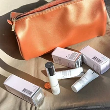 Chantecaille Skincare Set Bio Lifting Cream/Oil Free Fluid/Foaming Cleaser+Pouch