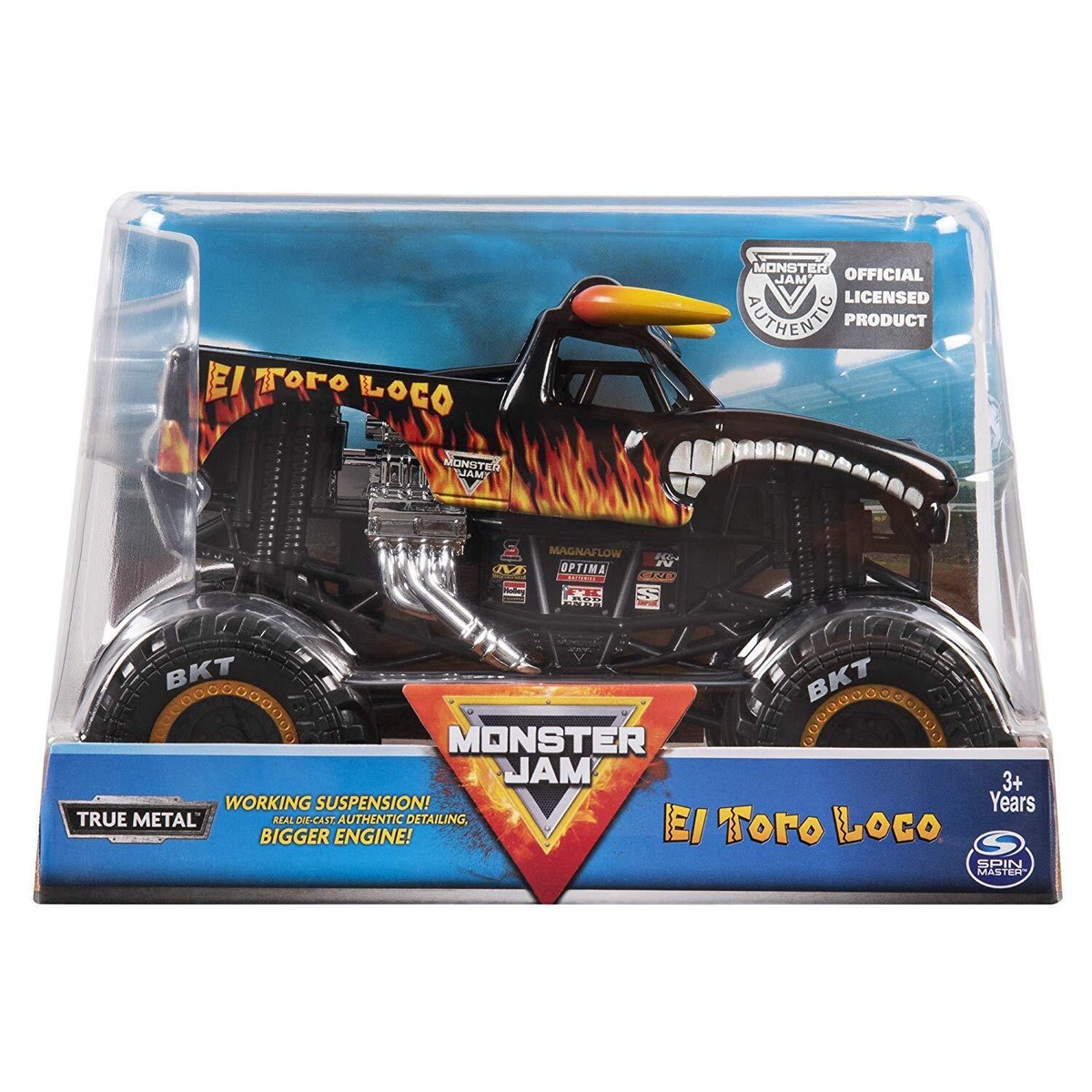 Monster Jam True Metal El Toro Loco Diecast Car [Black] 1:24 Scale