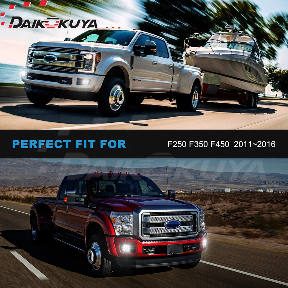 For Ford 2011-2016 F-250 F-350 F-450 F-550 Super Duty Bumper Lamp LED Fog Lights - Image 2 of 4