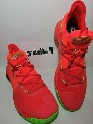 NEW Under Armour Curry 6 Roaracle Rocket Red/Green Men's NEW Under Armour Curry 6 Roaracle Rocket Red/Green Men's