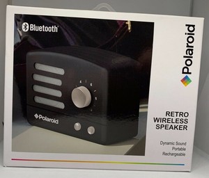 polaroid pbt530 wireless bluetooth portable retro speaker