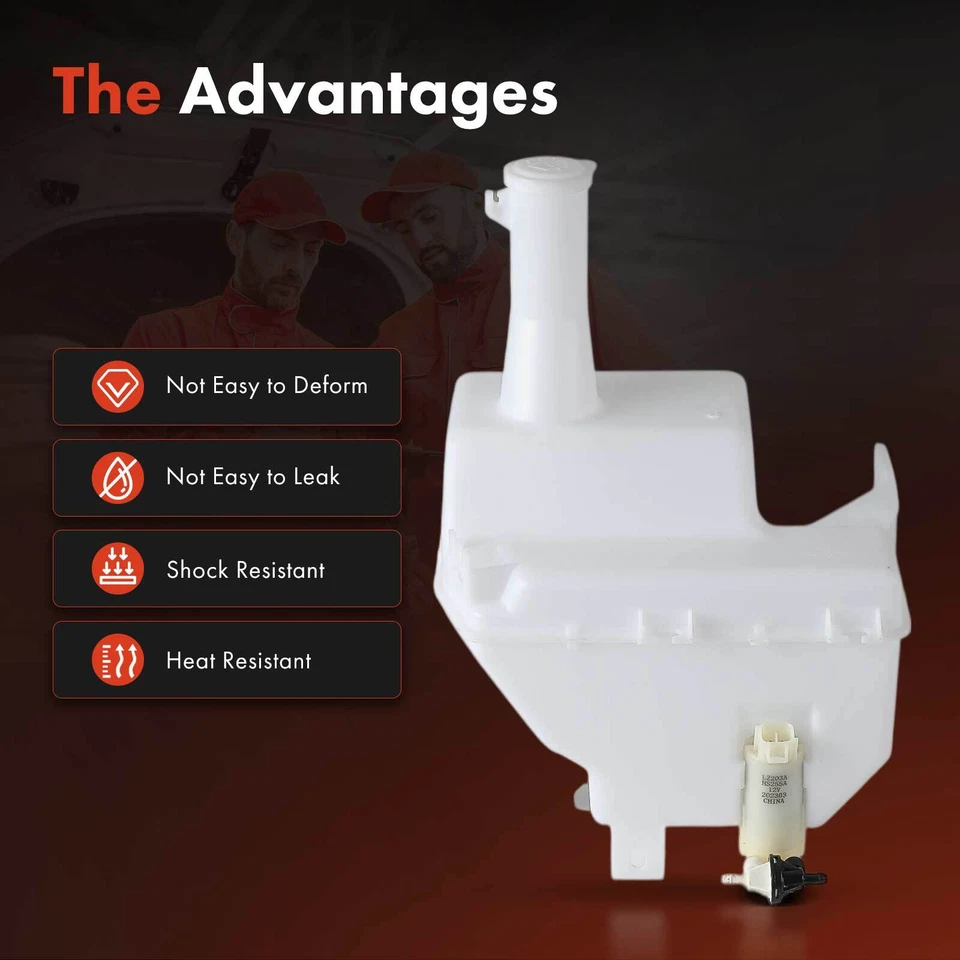 Reservatório de lavadora de para-brisa com bomba e suporte para Mitsubishi Mirage Mirage G4 - Imagem 3 de 4