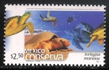 pc067 Mexico Conserva MNH paper 3 Sc#2410 Mc#3144 Et#mc067 sea turtles
