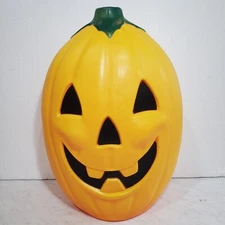 Halloween Pumpkin Jack-O-Lantern Blow Mold Sun Hill 20x14x8" Vintage 