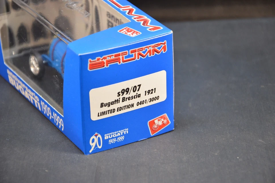 BRUMM 1/43 BUGATTI BRESCIA 1921 LIMITED EDITION 0401/3000 S99/07 DIE CAST - Immagine 2 di 3