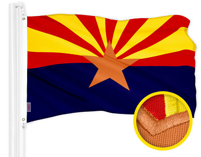 G128 Arizona AZ State Flag 4x6 Ft ToughWeave Series Embroidered 300D Polyester