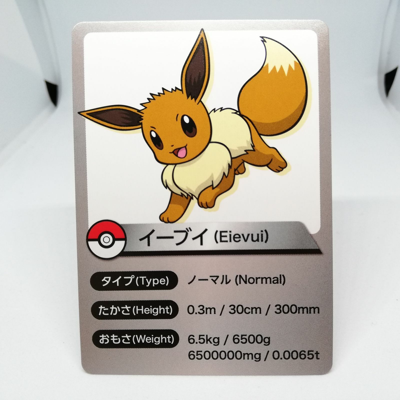 Eevee Let's learn with Pokemon card Weight Unit of height Not For Sale  Japan