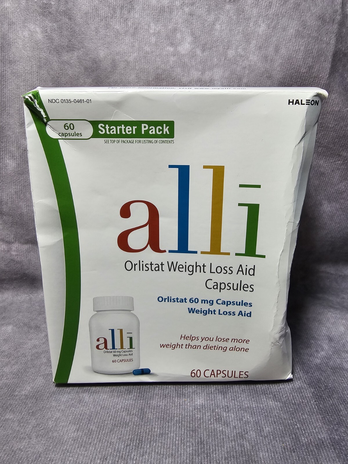 Alli Weight Loss Aid Diet Pills 60mg Capsules Starter Pack 60 NEW Exp 12/2025+
