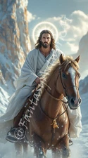 Jesus Christ (snow) - Digital Image Phone Background AI Art, 13 images - #52