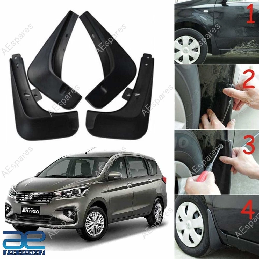 Mud Flap Set of 4 for Maruti Suzuki Ertiga 2018-2023,2019,2020 (T-II)