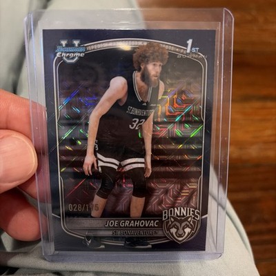 2025/26 1st Bowman Chrome Joe Grahovac Navy Mojo Refractor 028/175 Bonnies