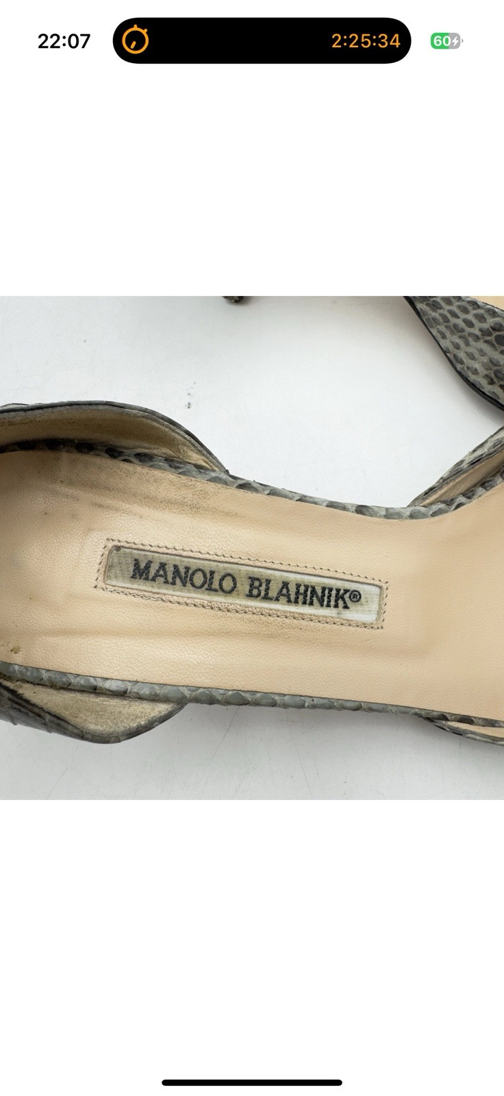 Manolo blahnik Exotic Python Leather kitten High … - image 7