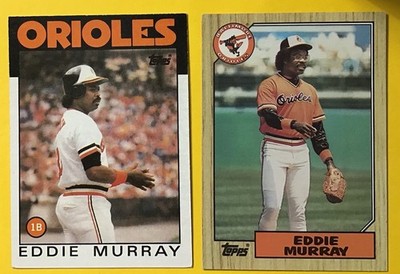 HOF Eddie Murray Orioles 1986 Topps #30 And 1987 Topps #120 FREE SHIPPING