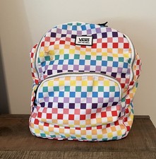 VANS OFF The WALL Womens Mini Backpack Rainbow Multicolor Checkered Canvas