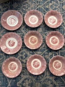 Royal Staffordshire Jenny Lind 1795 Saucers/small Bowls Lot Of 9 England