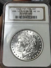 1887 $1 Morgan Silver Dollar NGC MS64 VAM 12 Alligator Eye Top 100