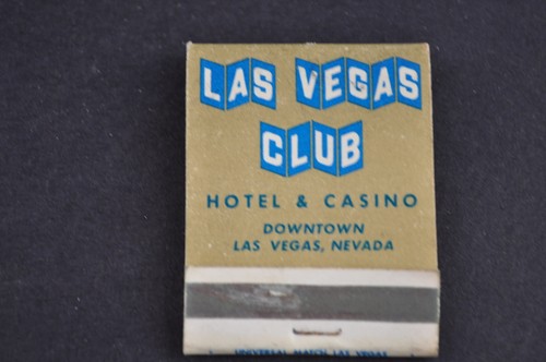 Vintage Las Vegas Club Hotel & Casino Downtown Las Vegas Matchbook 