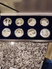 One Ounce .999 Fine Silver Rounds. Set Of 8 Apollo 11 50th Anniv. #3744 Nice!!