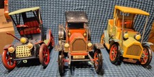Set of 3 Vintage collectible Tin Lever Action Windup Car Modern Toys