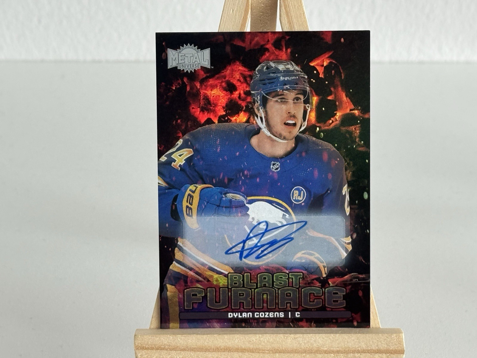 2024-25 Upper Deck Metal Universe Dylan Cozens Blast Furnace Auto Card #BF-5
