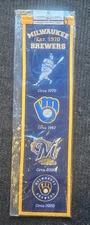 Milwaukee Brewers Heritage 8x32 Wool Banner NEW