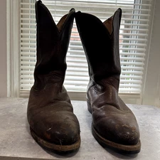 Chippewa Mens Brown Cowboy Boots Vibram Sole Size 12D 20018