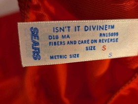 Vtg S Sears Isnt It Divine Half Slip Skirt Red Lace Union USA Nylon Lingerie