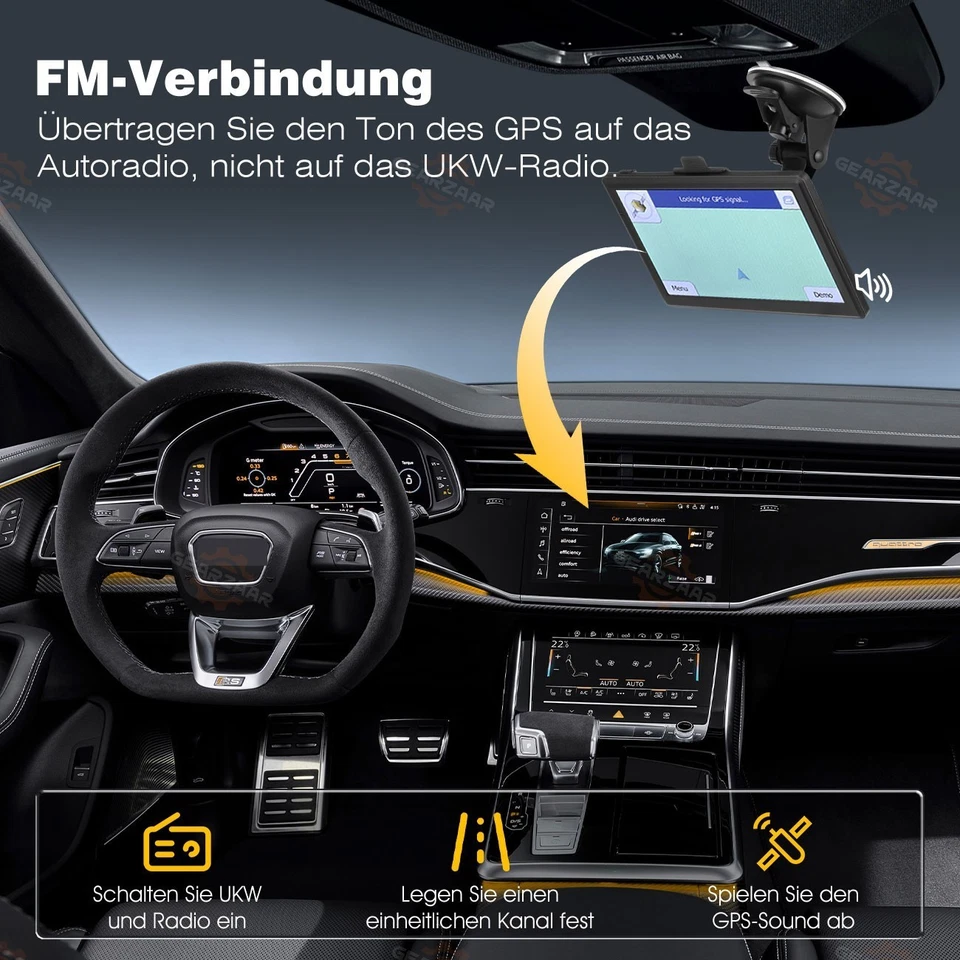 Navigationsgerät Auto EU Karten GPS-Navigation Auto LKW PKW 8G+128MB 5 Zoll - Bild 3 von 4