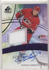 2020 SP Game Used Authentic Rookies Purple Jersey 42/65 Steven Lorentz Auto 3vx