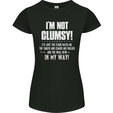 Camiseta Im Not Clumsy Divertida Eslogan Broma Cerveza Mujer Corte Pequeño