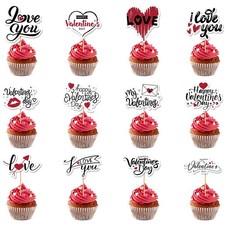 48Pcs Valentine'S Day Cake Toppers- Happy Valentine'S Day Party Supplies F4I8