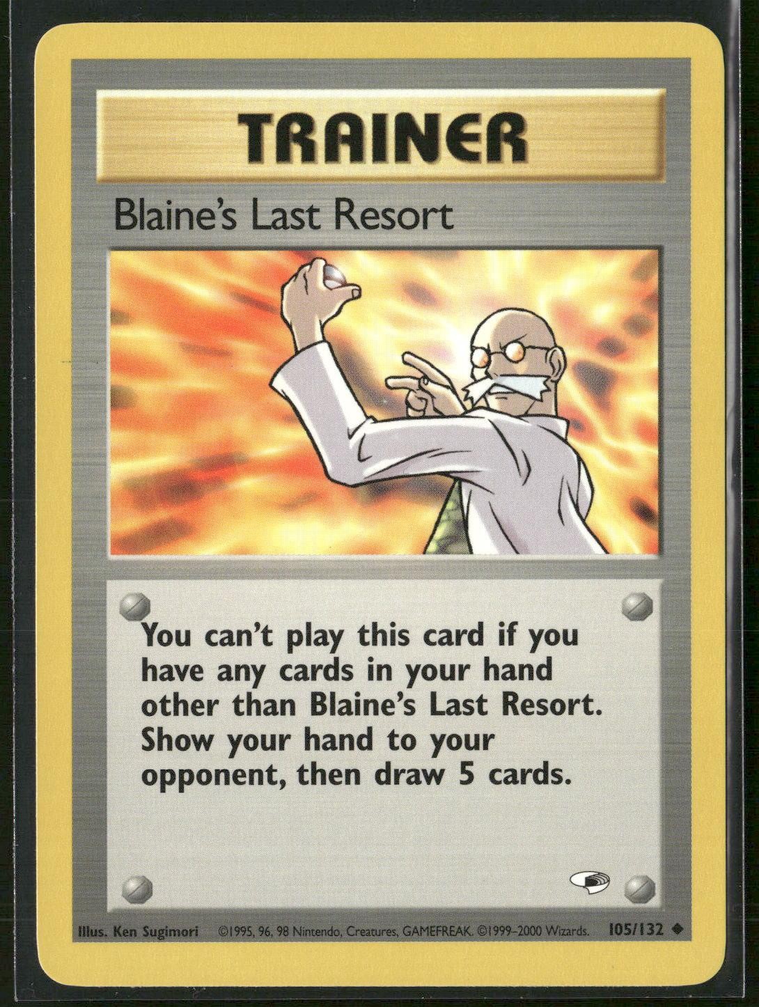 Blaine's Last Resort 105/132 Uncommon Gym Heroes Pokemon Near Mint