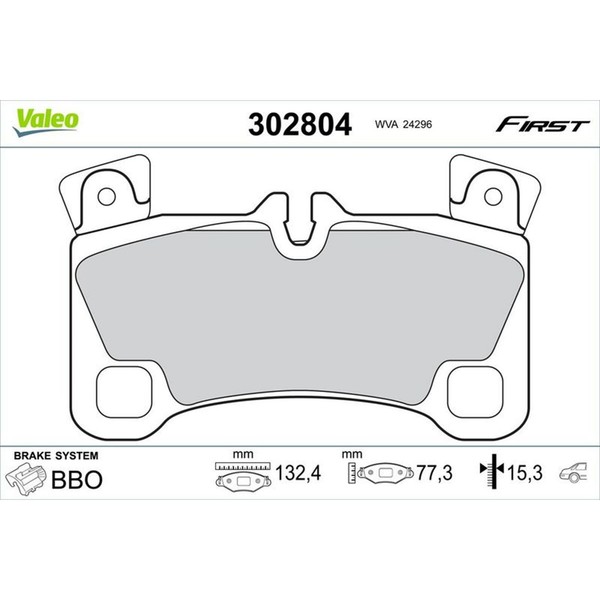 Valeo BremsbelÄGe Satz Hinten Passend FüR Audi Q7 Porsche Cayenne Vw Touareg-image
