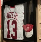 Slava Kozlov/Igor Larionov Red Wings Hockey Jersey and Hat Original Autograph