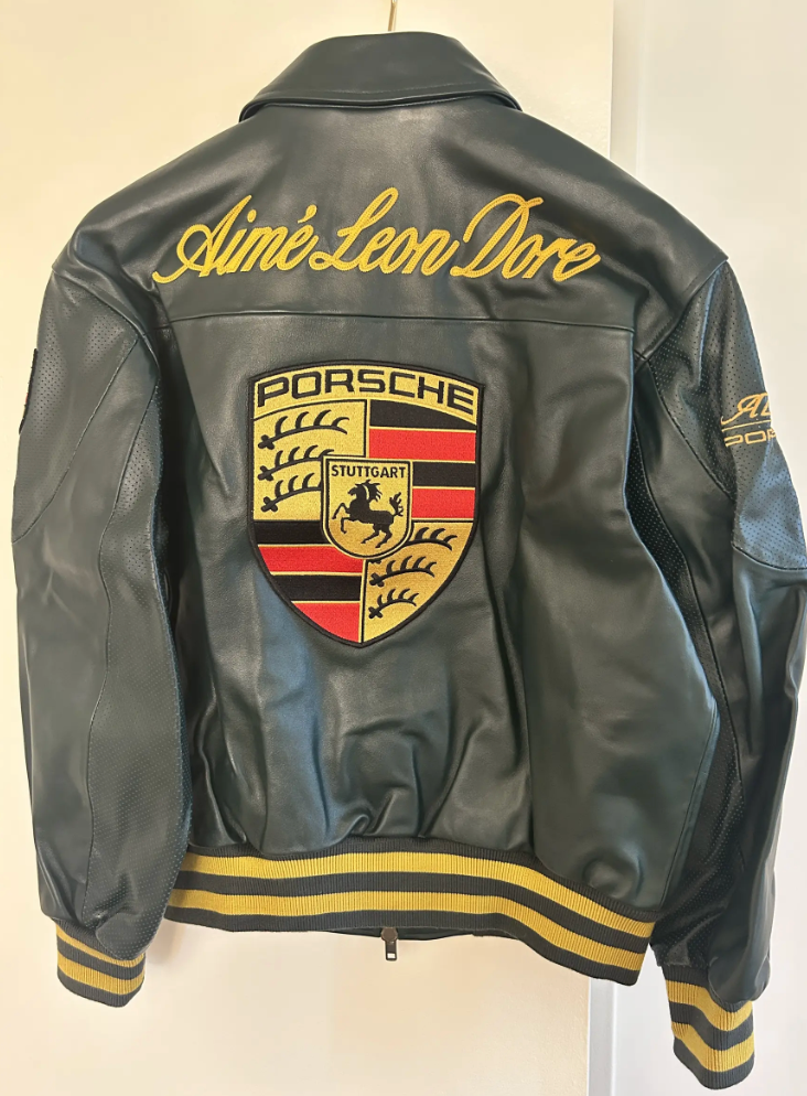 Aime Leon Dore ALD / Porsche 993 Turbo Leather Club Jacket - GREEN