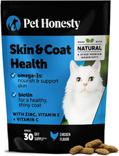 Cat Skin  Coat Health Chews 30-Day Chicken Treats Omegas Biotin