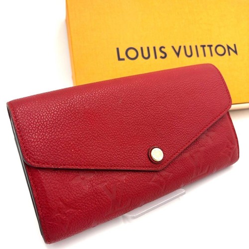 Louis Vuitton Long Wallet Sarah Empreinte Red Pre-owned From Japan