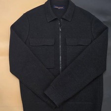 Louis Vuitton LV Embroidered Knit Pocket Zip-up Sweater - Charcoal
