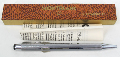 Montblanc 4-Farben Kugelschreiber Edelstahl mit Gravur Ethicon + OVP um 1950 RAR