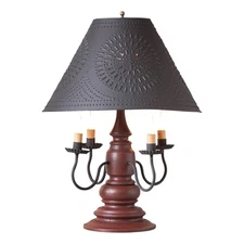 Harrison Lamp in Americana Red with Shade
