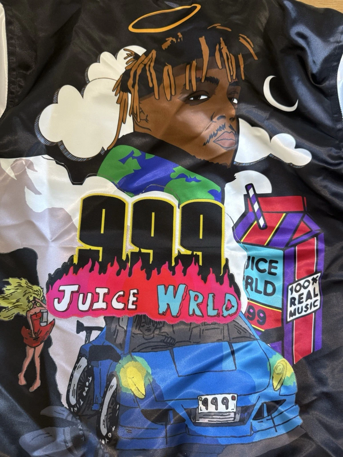Headgear Classics Juice WRLD Goodbye & Good Riddance Satin Bomber Jacket Size L - product detail image 9