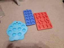 Silcone Molds Set Of 3 Seashells, Space And Tropical Themes