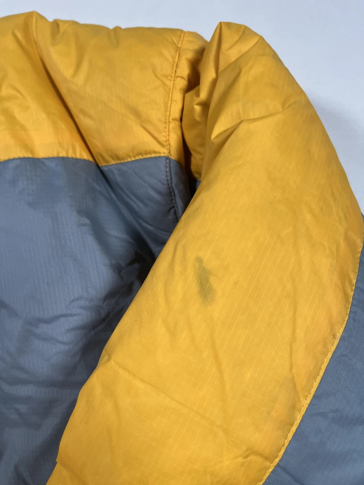 Starter Jacket Mens XL Gray Yellow Down Puffer Insulated Winter Zip STM1183NC image 12