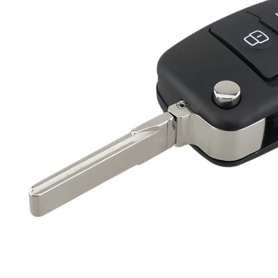 2 FUNDA CARCASA LLAVERO MANDO A DISTANCIA ABATIBLE para Audi A2 A3 A4 A6 A6L A8 TT Q7 3+1 botones Foto 2 de 4